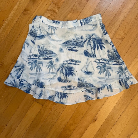 NWT Show Me Your Mumu Tropical Roam Ruffle Wrap Skirt Small - Picture 7 of 7